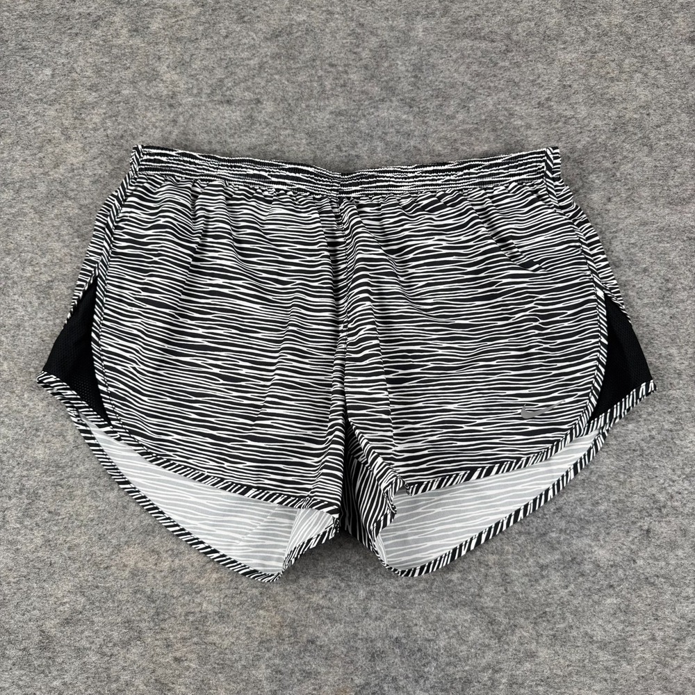 Nike Running Equilibrium Modern Tempo Shorts 4" Striped Black Womens Medium M